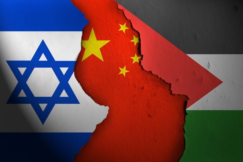 palestine china flags