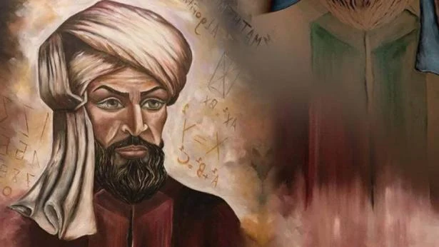 Al-Khwarizmi, the father of algebra, depicted in historical artwork